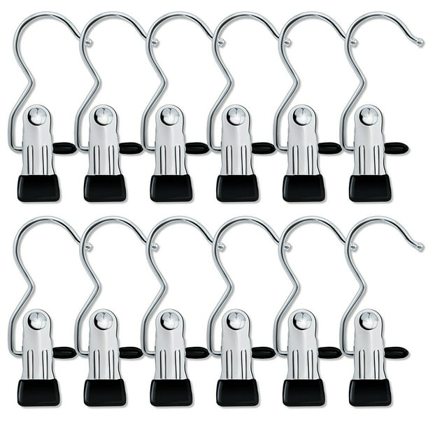 Laundry Hooks Boot Hanging Hold Clips Portable Hangers Clothing Pins 16 Pieces for sale online